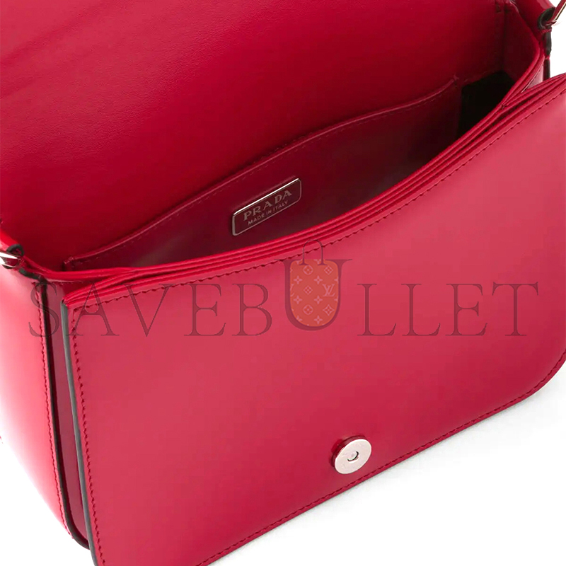 PRADA BRUSHED LEATHER SHOULDER BAG 1BD308 (21*15*6cm)